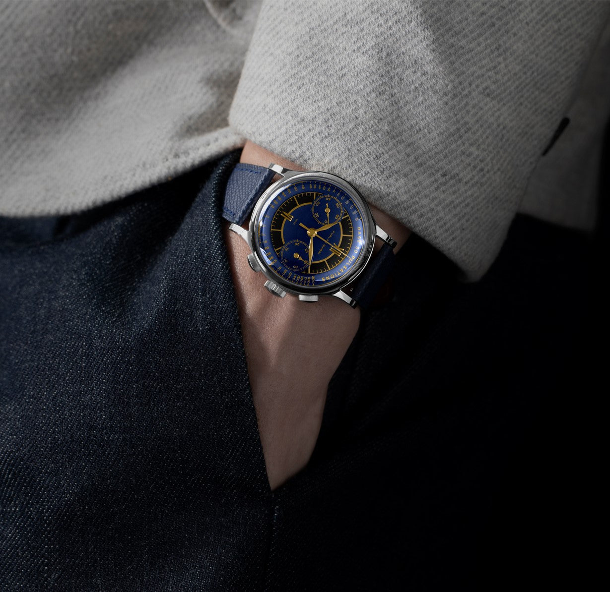 Furlan Marri x Auro x Revo - Flyback Chronographs 3199-A ‘Honey Blue Flyback’