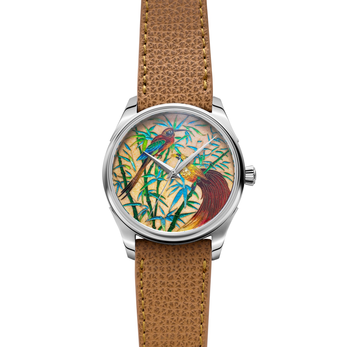 Celadon Cloisonné Enamel Imperial Four Nobles 'Summer / Bamboo (竹)'
