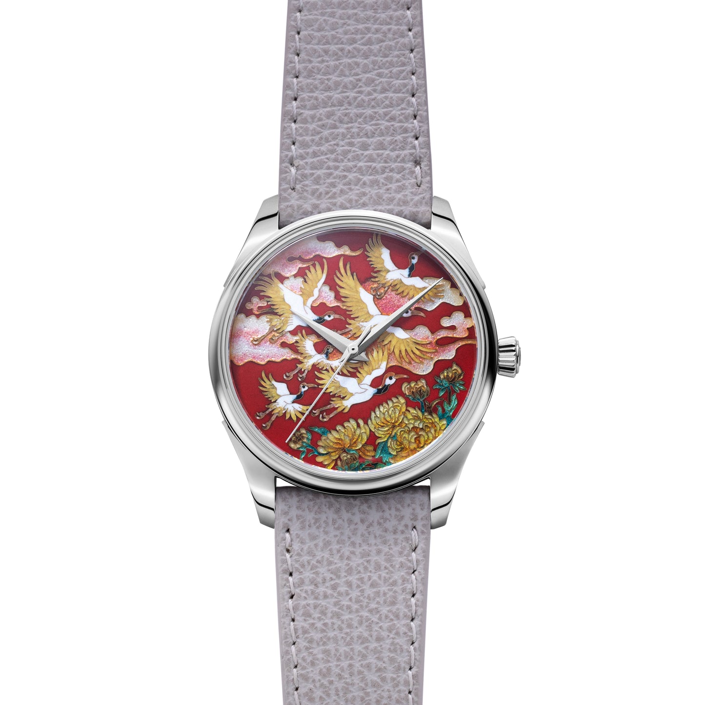 Celadon Cloisonné Enamel Imperial Four Nobles 'Autumn / Chrysanthemum (菊)'