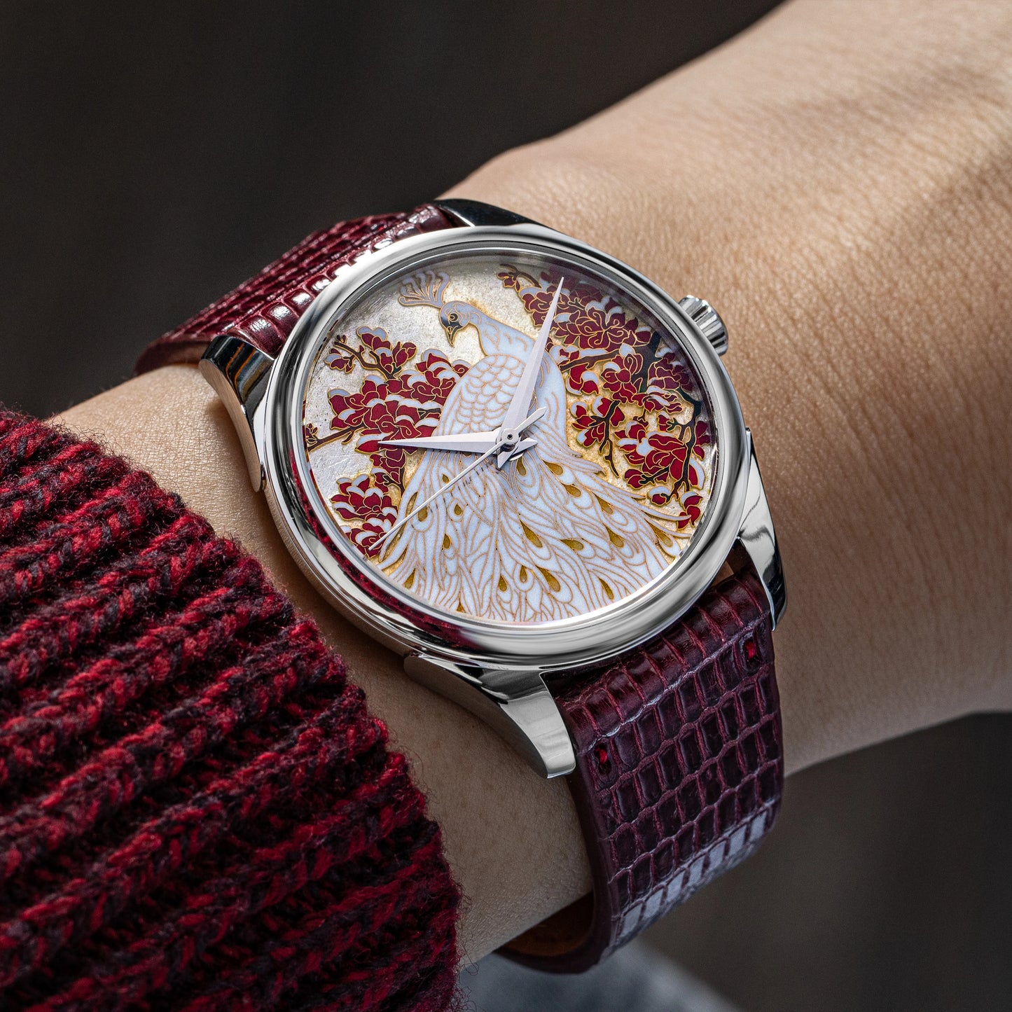 Celadon Cloisonné Enamel Imperial Four Nobles 'Winter / Plum Blossom (梅)'