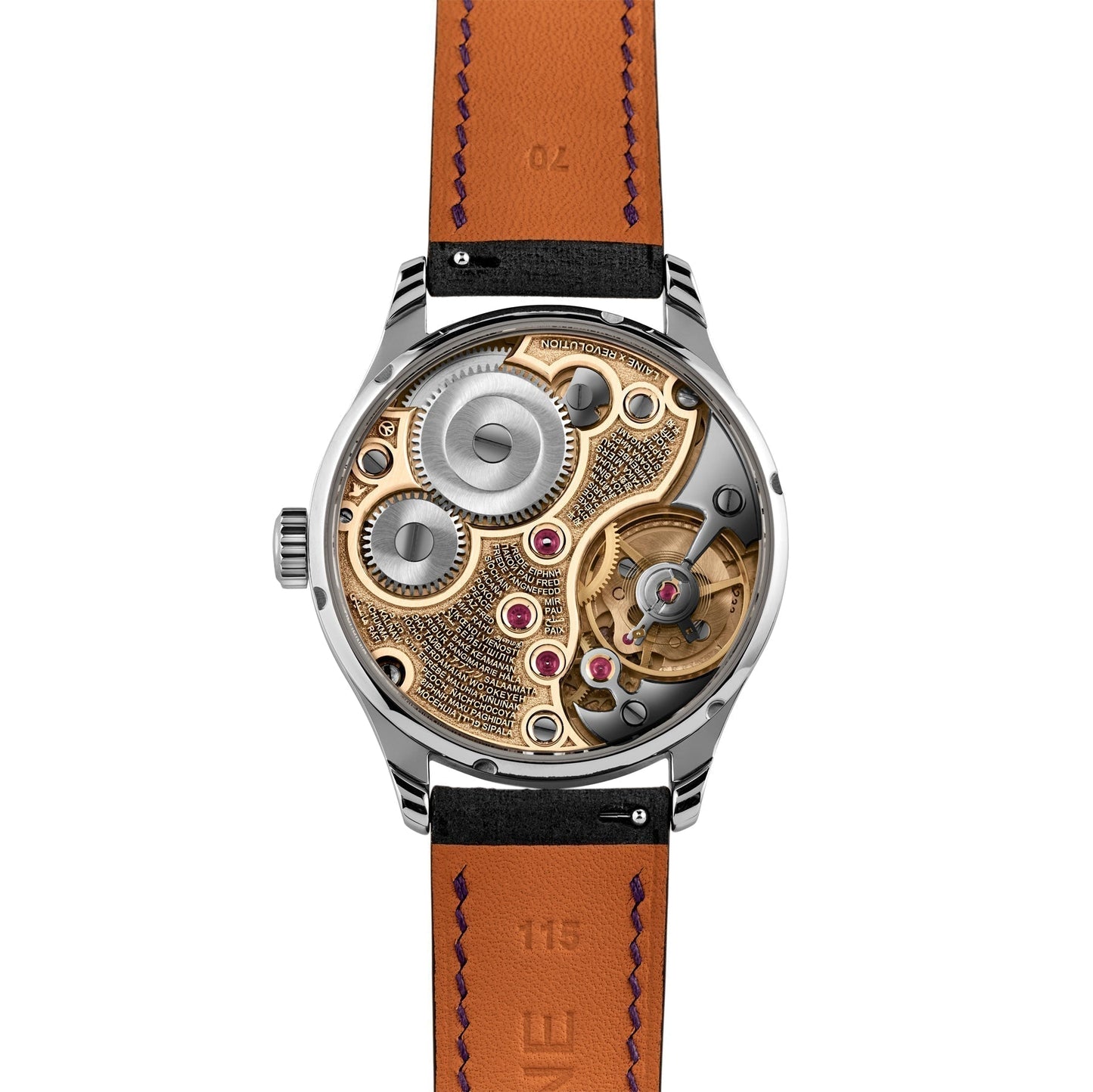 Laine x Revolution Purple Dial Frosted with Guilloché Center "One Love" (Hindu)