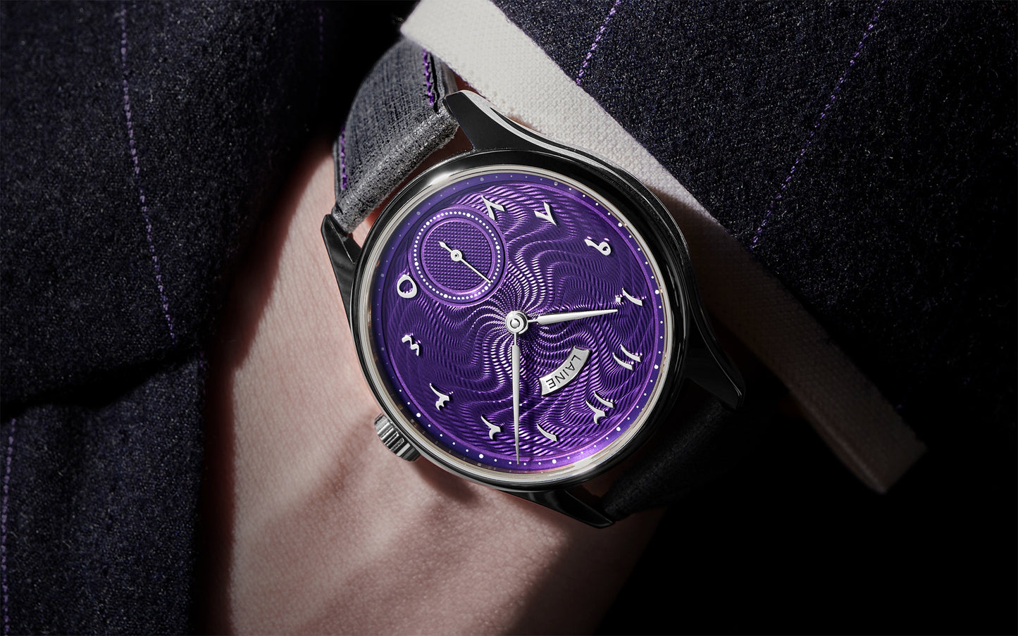 Laine x Revolution Purple Double Guilloché Dial "One Love" (Hindu)