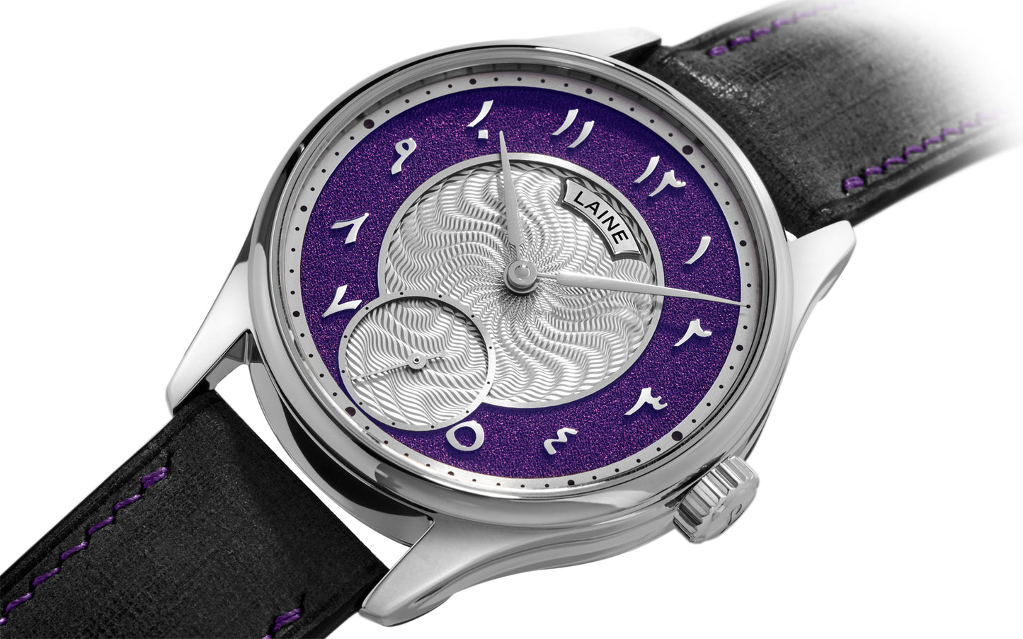 Laine x Revolution Purple Dial Frosted with Guilloché Center "One Love" (Hindu)