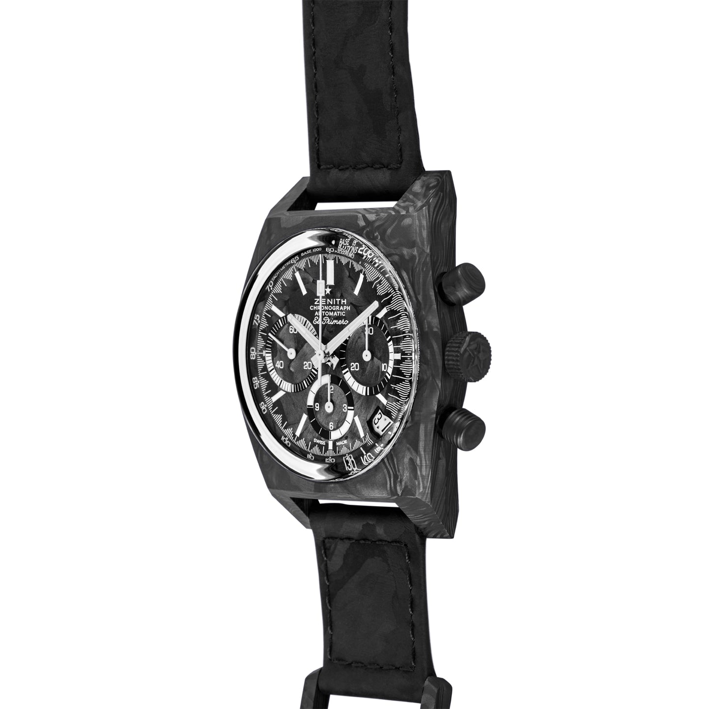 Zenith x Revolution Chronomaster Revival A3818 "Cover Girl Carbon" on Carbon Fiber Bracelet