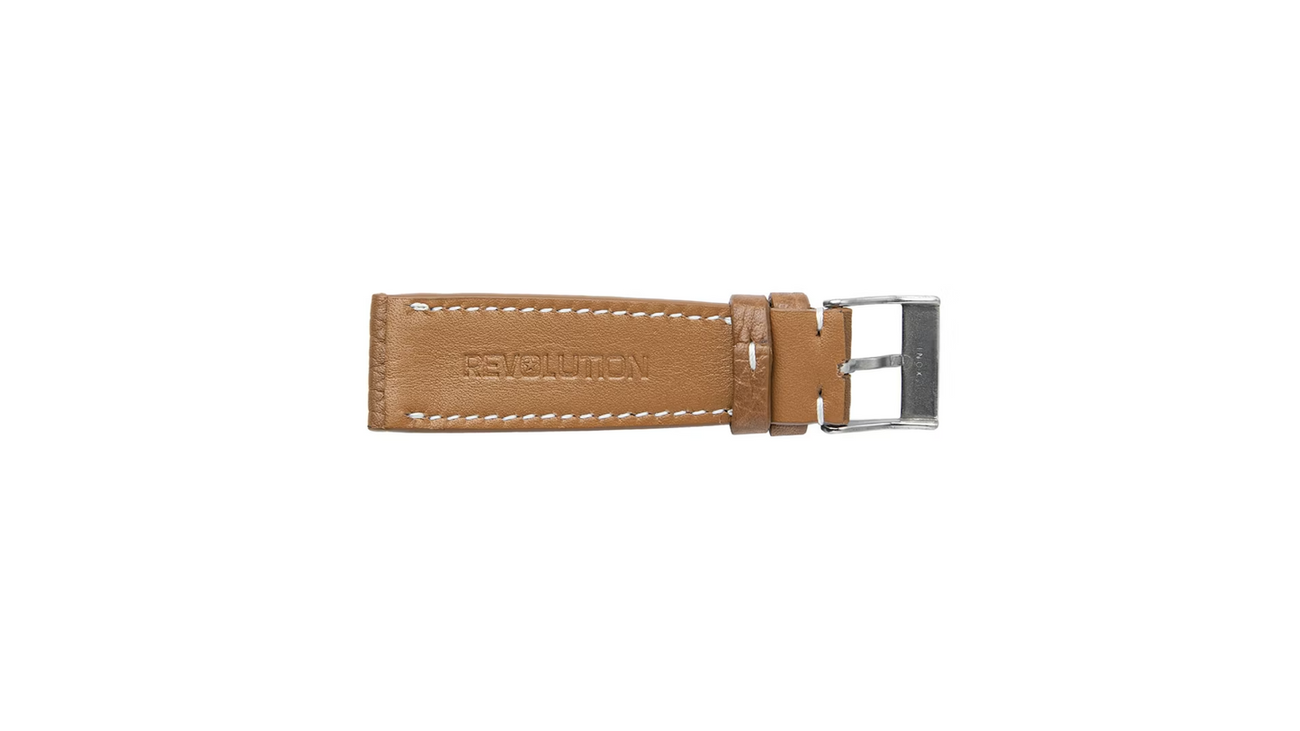 JPM Tan Leather Strap