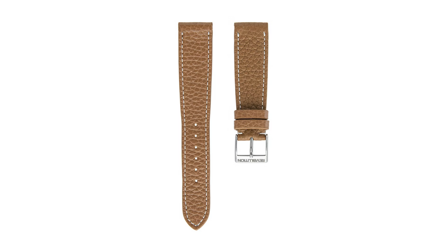 JPM Tan Leather Strap