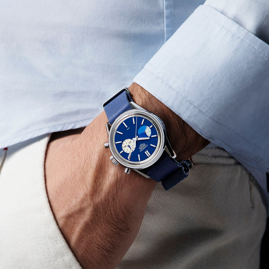 Carrera Chronograph “Blue Dreamer”, TAG Heuer x The Rake & Revolution
