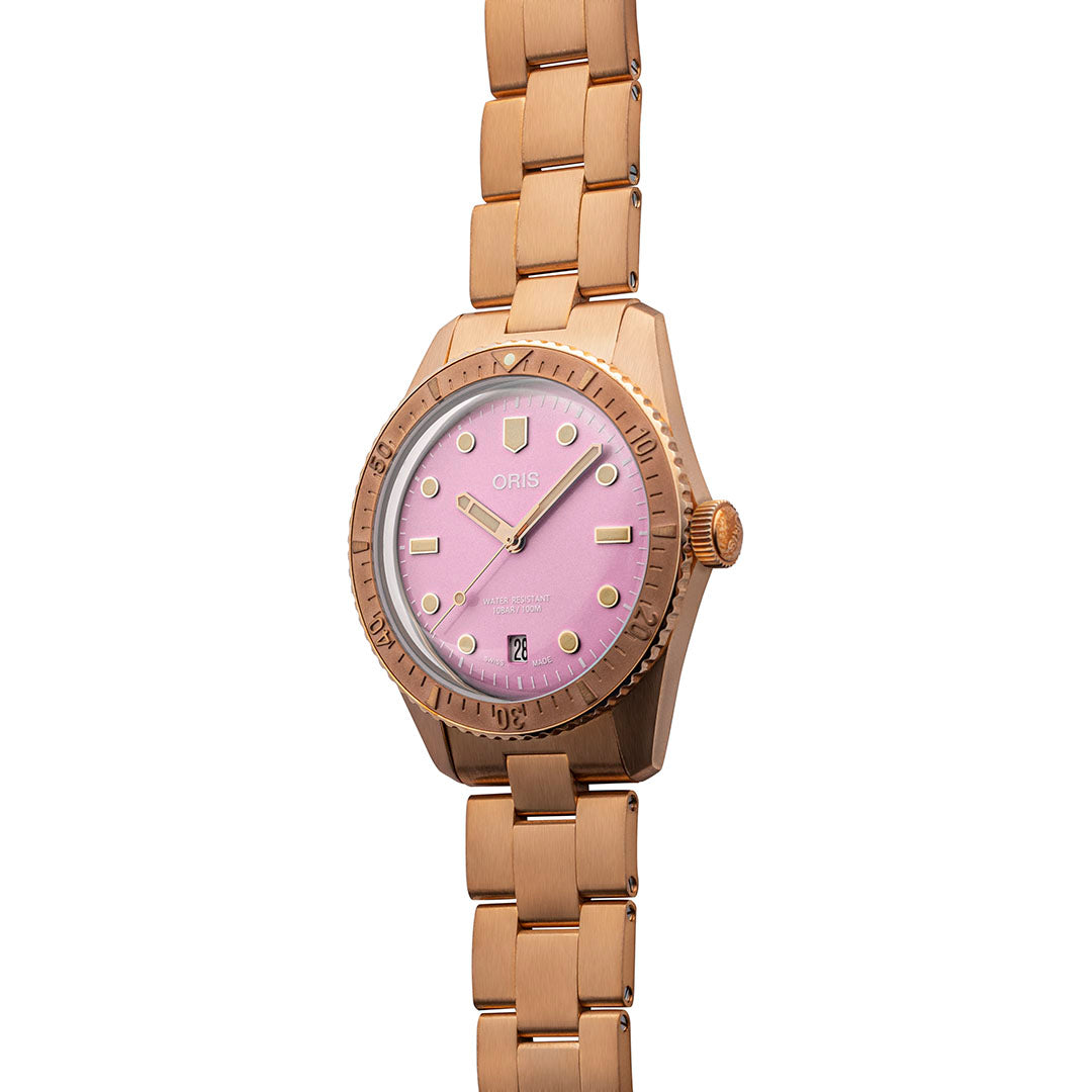 Oris Divers Sixty-Five ‘Cotton Candy’ - Lipstick Pink