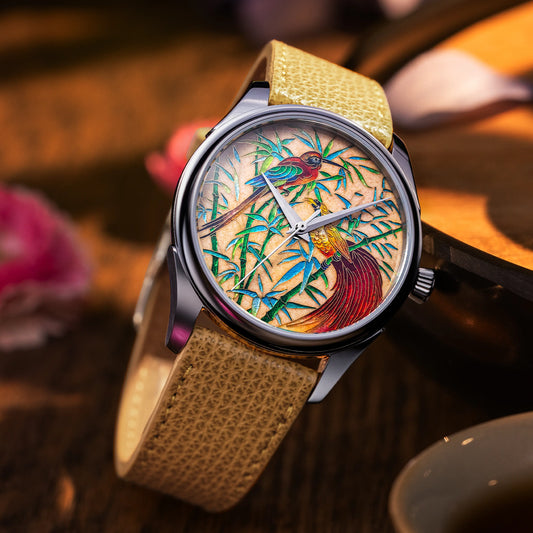 Celadon Cloisonné Enamel Imperial Four Nobles 'Summer / Bamboo (竹)'