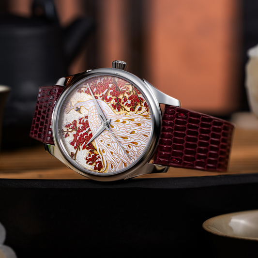 Celadon Cloisonné Enamel Imperial Four Nobles 'Winter / Plum Blossom (梅)'