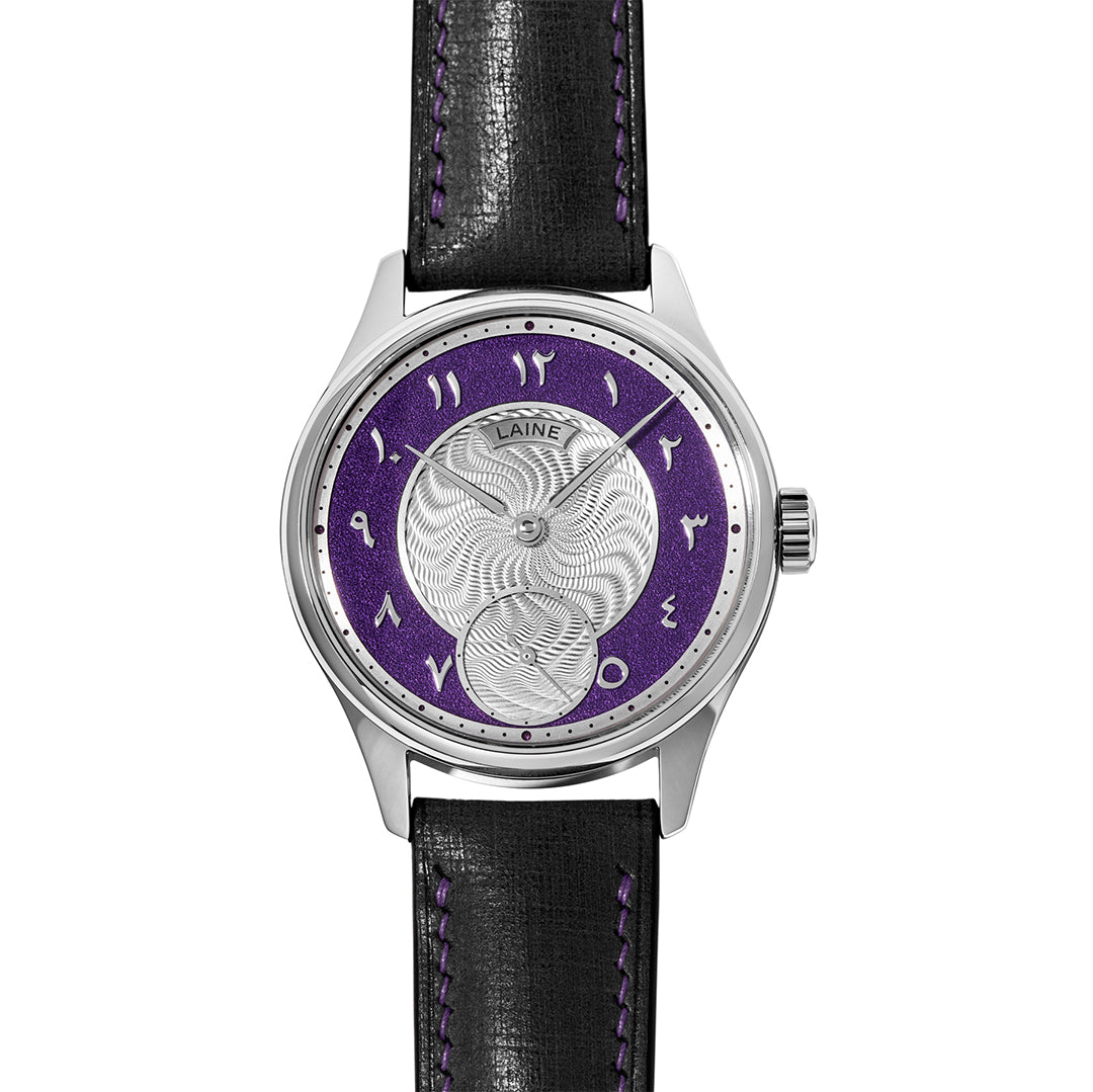 Laine x Revolution Purple Dial Frosted with Guilloché Center "One Love" (Hindu)