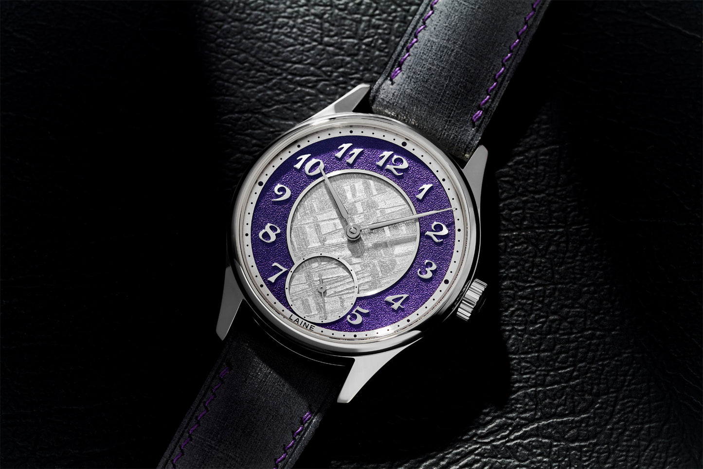 Laine x Revolution Purple Dial Frosted with Meteorite Center "One Love" (Breguet)